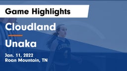 Cloudland  vs Unaka  Game Highlights - Jan. 11, 2022