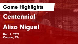 Centennial  vs Aliso Niguel  Game Highlights - Dec. 7, 2021