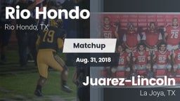 Matchup: Rio Hondo High vs. Juarez-Lincoln  2018