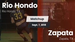 Matchup: Rio Hondo High vs. Zapata  2018