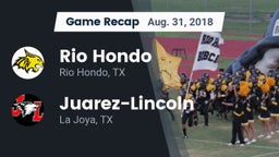 Recap: Rio Hondo  vs. Juarez-Lincoln  2018