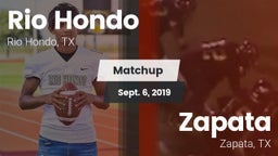 Matchup: Rio Hondo High vs. Zapata  2019