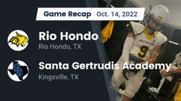 Recap: Rio Hondo  vs. Santa Gertrudis Academy 2022