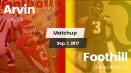 Matchup: Arvin  vs. Foothill  2017