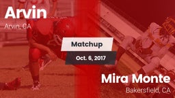 Matchup: Arvin  vs. Mira Monte  2017