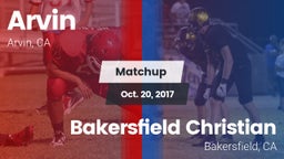 Matchup: Arvin  vs. Bakersfield Christian  2017