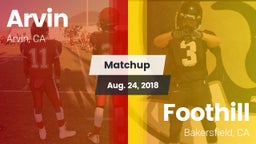 Matchup: Arvin  vs. Foothill  2018