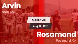 Matchup: Arvin  vs. Rosamond  2018