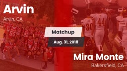 Matchup: Arvin  vs. Mira Monte  2018