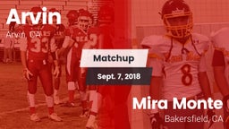 Matchup: Arvin  vs. Mira Monte  2018