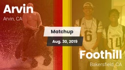 Matchup: Arvin  vs. Foothill  2019