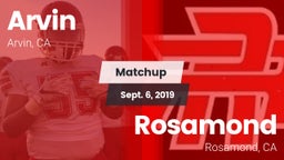 Matchup: Arvin  vs. Rosamond  2019