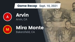 Recap: Arvin  vs. Mira Monte  2021