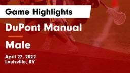 DuPont Manual  vs Male  Game Highlights - April 27, 2022