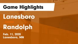Lanesboro  vs Randolph  Game Highlights - Feb. 11, 2020