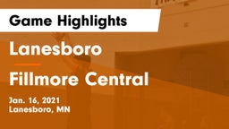 Lanesboro  vs Fillmore Central  Game Highlights - Jan. 16, 2021