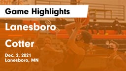 Lanesboro  vs Cotter  Game Highlights - Dec. 2, 2021