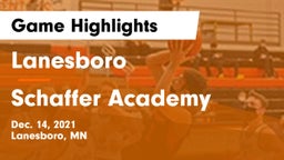 Lanesboro  vs Schaffer Academy Game Highlights - Dec. 14, 2021