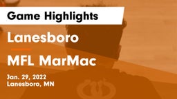 Lanesboro  vs MFL MarMac  Game Highlights - Jan. 29, 2022