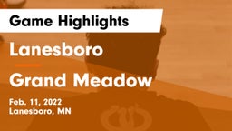 Lanesboro  vs Grand Meadow  Game Highlights - Feb. 11, 2022