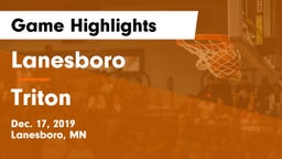 Lanesboro  vs Triton  Game Highlights - Dec. 17, 2019