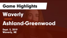 Waverly  vs Ashland-Greenwood  Game Highlights - Sept. 3, 2019