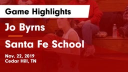 Jo Byrns  vs Santa Fe School  Game Highlights - Nov. 22, 2019