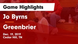 Jo Byrns  vs Greenbrier  Game Highlights - Dec. 19, 2019