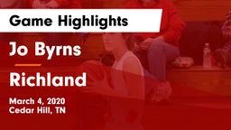 Jo Byrns  vs Richland Game Highlights - March 4, 2020