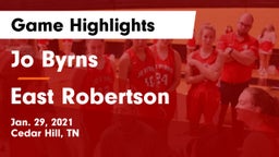 Jo Byrns  vs East Robertson  Game Highlights - Jan. 29, 2021