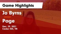 Jo Byrns  vs Page  Game Highlights - Dec. 29, 2021