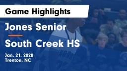 Jones Senior  vs South Creek HS Game Highlights - Jan. 21, 2020