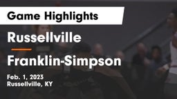 Russellville  vs Franklin-Simpson  Game Highlights - Feb. 1, 2023