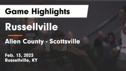 Russellville  vs Allen County - Scottsville  Game Highlights - Feb. 13, 2023