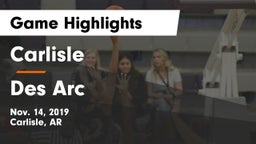 Carlisle  vs Des Arc  Game Highlights - Nov. 14, 2019