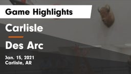 Carlisle  vs Des Arc  Game Highlights - Jan. 15, 2021