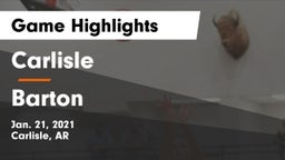 Carlisle  vs Barton  Game Highlights - Jan. 21, 2021