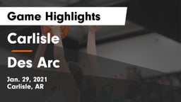 Carlisle  vs Des Arc  Game Highlights - Jan. 29, 2021