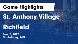 St. Anthony Village  vs Richfield  Game Highlights - Jan. 7, 2022