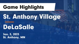 St. Anthony Village  vs DeLaSalle  Game Highlights - Jan. 3, 2023