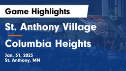 St. Anthony Village  vs Columbia Heights  Game Highlights - Jan. 31, 2023