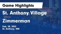 St. Anthony Village  vs Zimmerman  Game Highlights - Feb. 28, 2023