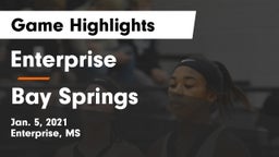 Enterprise  vs Bay Springs  Game Highlights - Jan. 5, 2021