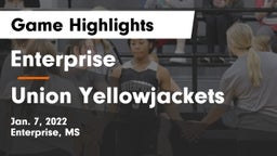 Enterprise  vs Union Yellowjackets Game Highlights - Jan. 7, 2022