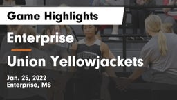 Enterprise  vs Union Yellowjackets Game Highlights - Jan. 25, 2022