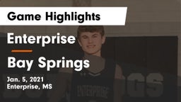 Enterprise  vs Bay Springs  Game Highlights - Jan. 5, 2021