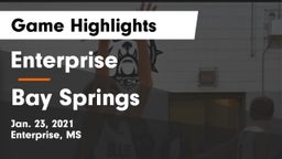 Enterprise  vs Bay Springs  Game Highlights - Jan. 23, 2021