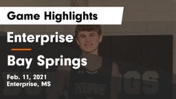 Enterprise  vs Bay Springs  Game Highlights - Feb. 11, 2021