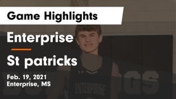 Enterprise  vs St patricks Game Highlights - Feb. 19, 2021