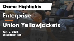 Enterprise  vs Union Yellowjackets Game Highlights - Jan. 7, 2022